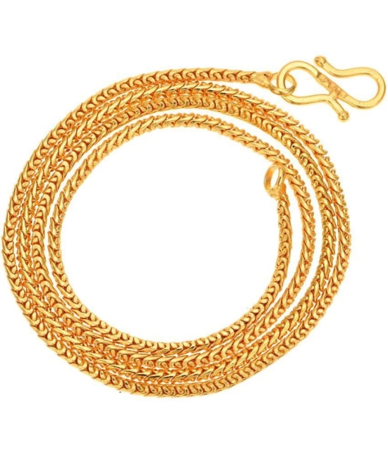 AanyaCentric Combo of 3 Gold Plated 28inches Long Fashion Chain - None