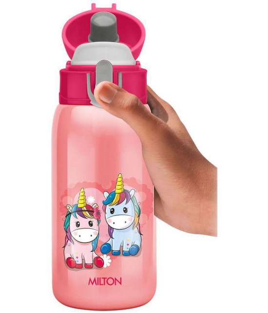 Milton Jolly 375 Thermosteel Sipper Water Bottle for Kids, 300 ml, Pink - Pink