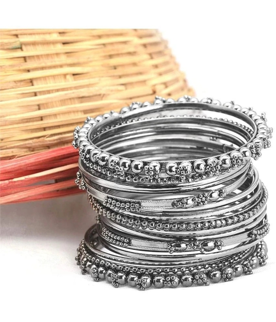 FASHION FRILL Silver Bangle Set ( Pack of 36 ) - None