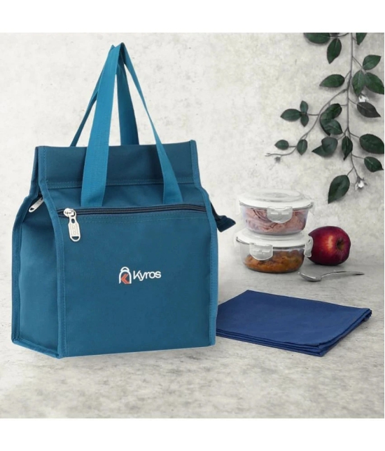 Kyros Blue Polyester Lunch Bag Pack of 1 - Blue