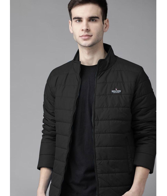 MXN Polyester Mens Quilted & Bomber Jacket - Black ( Pack of 1 ) - None