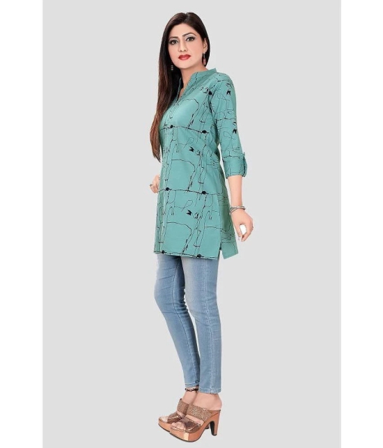 Meher Impex - Green Rayon Womens Straight Kurti ( Pack of 1 ) - None