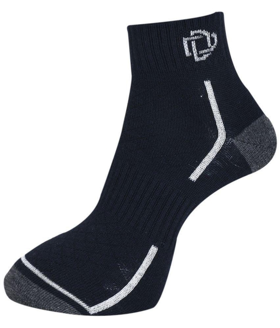 Dollar Cotton Blend Mens Colorblock Black Ankle Length Socks ( Pack of 3 ) - Black