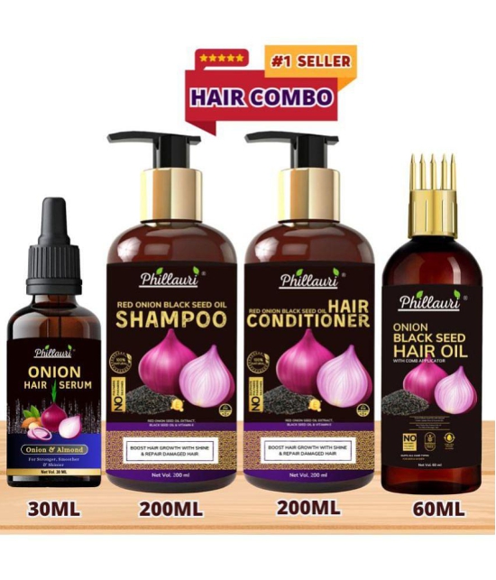 Phillauri - Hair Growth Onion Oil 330 ml ( Pack of 4 )