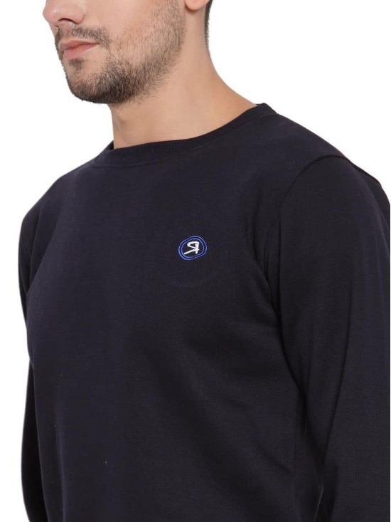 Rodamo  Men Navy Blue Slim Fit Sweatshirts