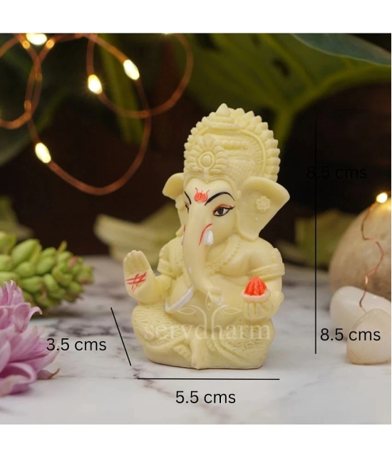 ServDharm Resin Lord Ganesha Idol ( 8.5 cm )