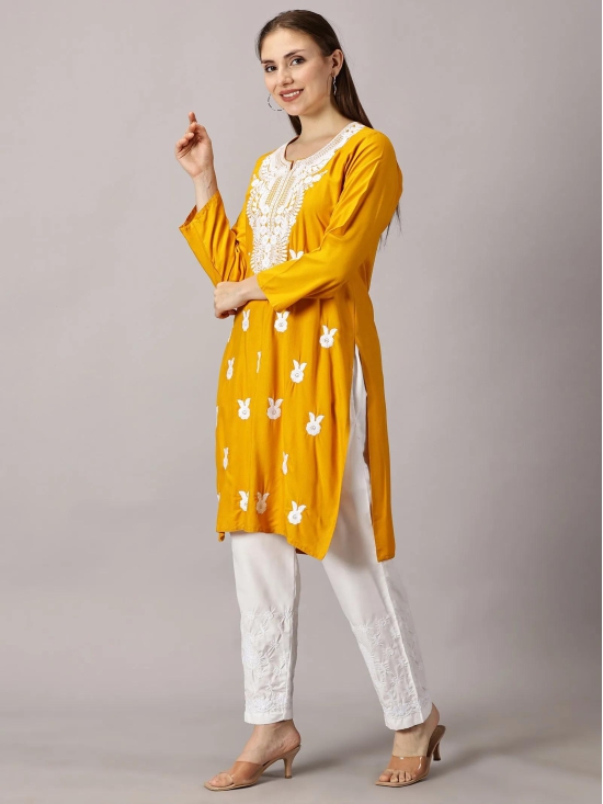 RAYON KURTA SETS-38 / MUSTRD / RAYON COTTON