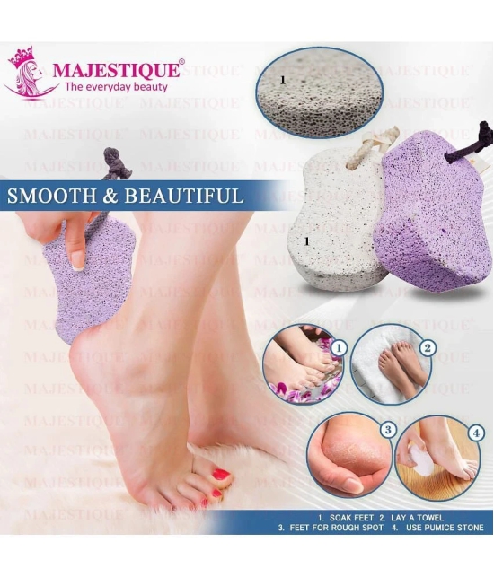 Majestique Handy Grip Pumice Stone for Hands, Heels, Elbows For Adult - (Pack of 1) Color May Vary