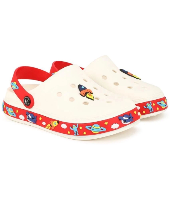 Aqualite Boys White & Red Clogs - None