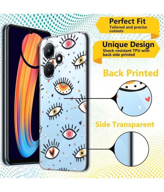 NBOX - Multicolor Printed Back Cover Silicon Compatible For Infinix Hot 30i ( Pack of 1 )