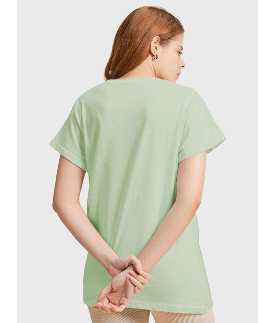 Bewakoof - Green Cotton Loose Fit Women''s T-Shirt ( Pack of 1 ) - None