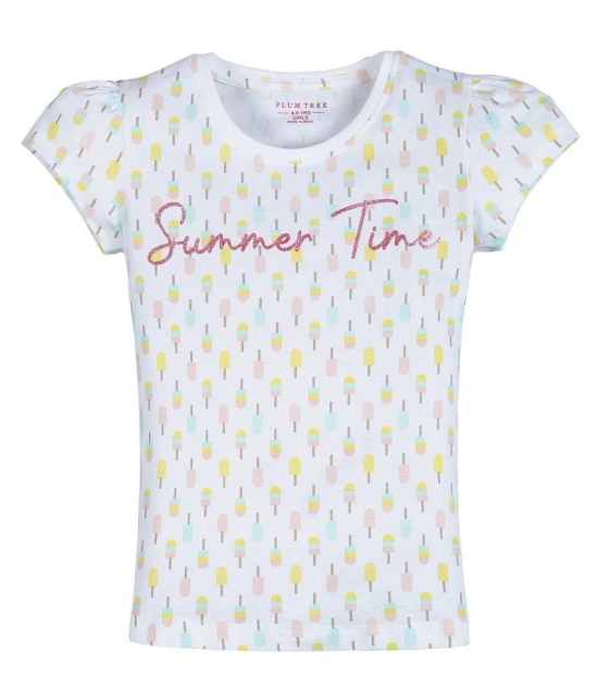 Plum Tree Girls Icecream Print T-shirt ( Pack of 2) - None