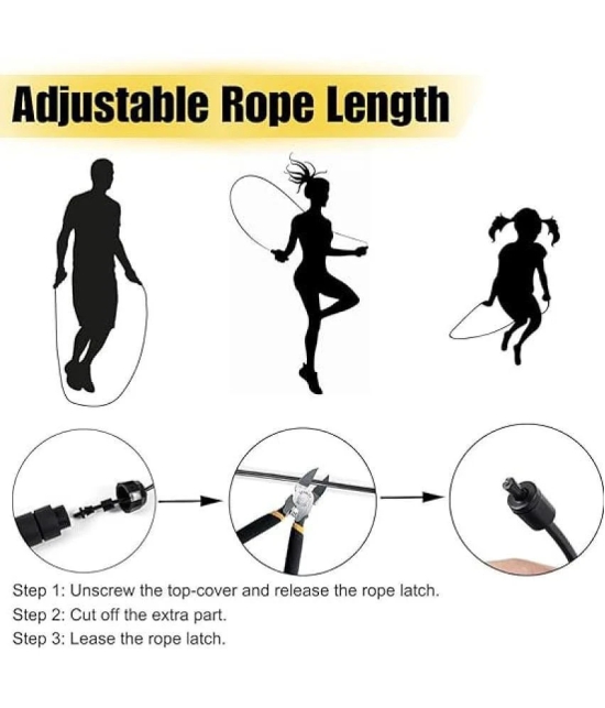 Adjustable Skipping Rope,Tangle Free, Ball Bearing for Fast & Smooth Workout ,Jump Rope for Workouts, CrossFit,  Memory Foam Handles for Women, Men & Kids, Pack of 1 - Green