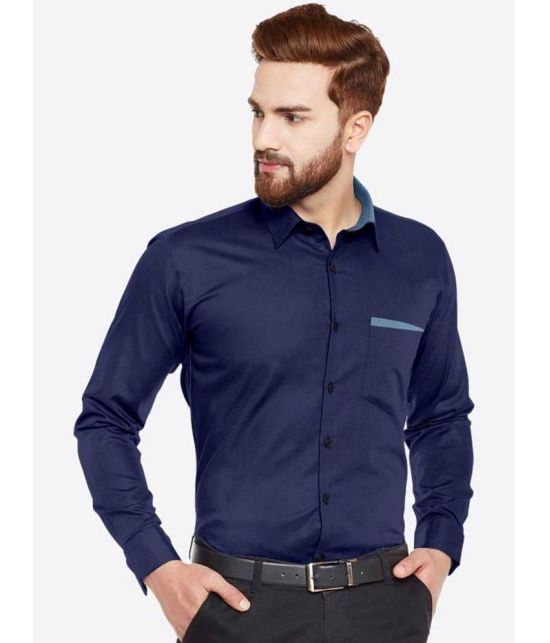 VERTUSY - Blue 100% Cotton Regular Fit Men's Casual Shirt ( Pack of 1 ) - None