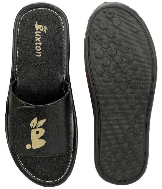 Buxton Black Mens Slide Flip Flop - None