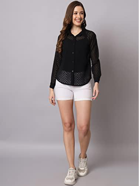 FUNDAY FASHION Women Regular Fit Solid Casual Shirt