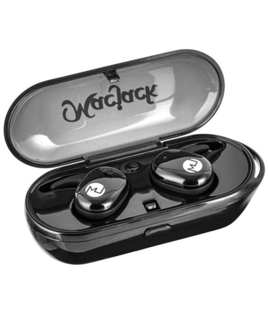 Macjack Wave 200 Ear Buds Wireless With Mic Headphones/Earphones Black