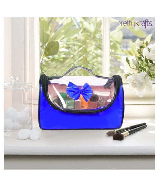 PrettyKrafts Blue Vanity Kit and pouches - 1 Pc - Blue