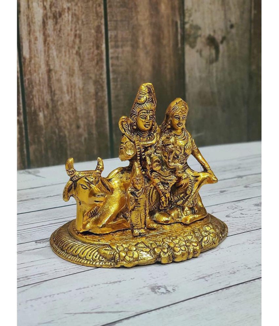 PAYSTORE - Aluminium Shiv Family God Idol ( 15 cm )