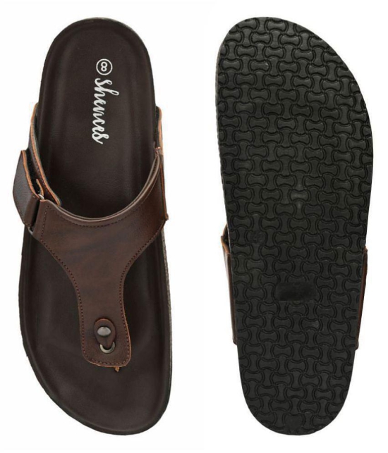 SHENCES Brown Flip Flops - 10