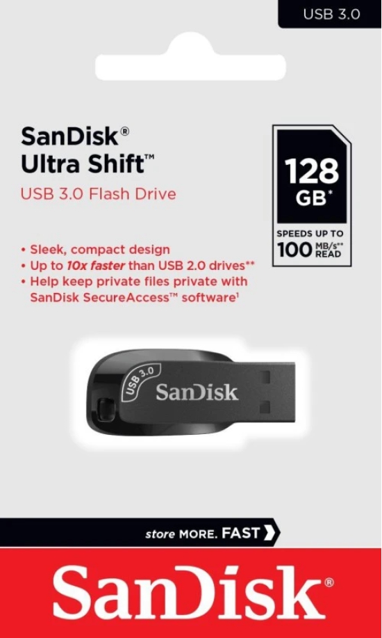 Sandisk CZ410 64GB Ultra Shift USB3.0 Pendrive (Black)