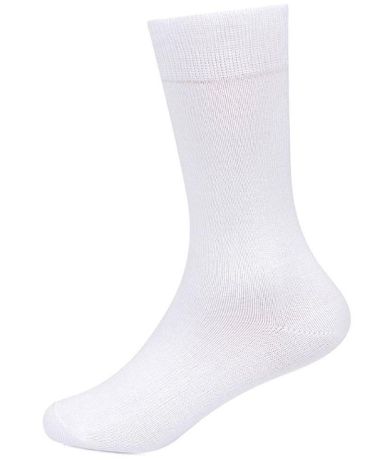 Bonjour - Cotton Blend White Boys School Socks ( Pack of 5 ) - 5-6Years