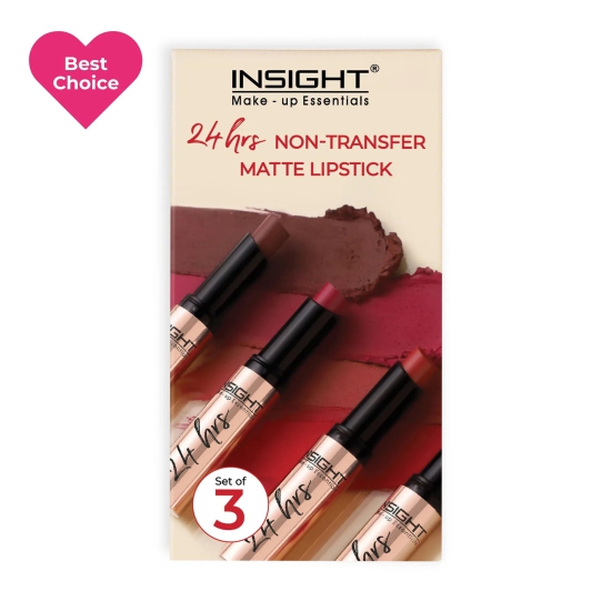 24 Hrs Non Transfer Matte Lipstick - Pack Of 3