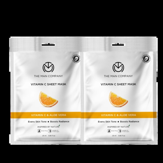 Vitamin C Sheet Mask  Vitamin C  Aloe Vera Multi Packs-Pack of 7