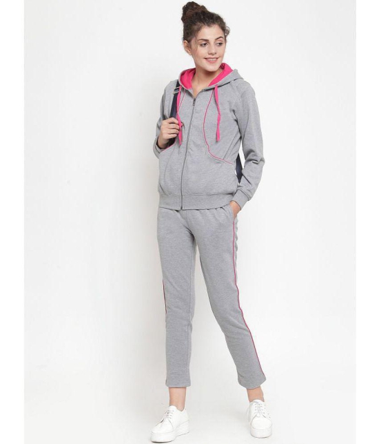 Wild West Grey Fleece Solid Tracksuit - Single - None