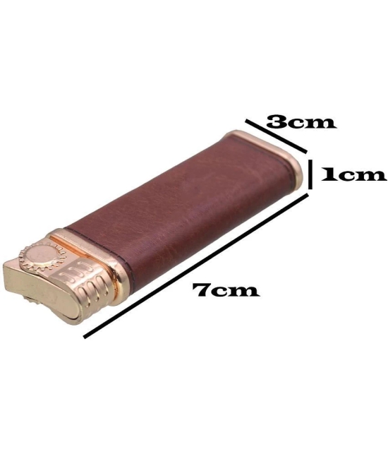 JMALL - Brown Aluminium Cigarette Lighter ( Pack of 1 ) - Brown