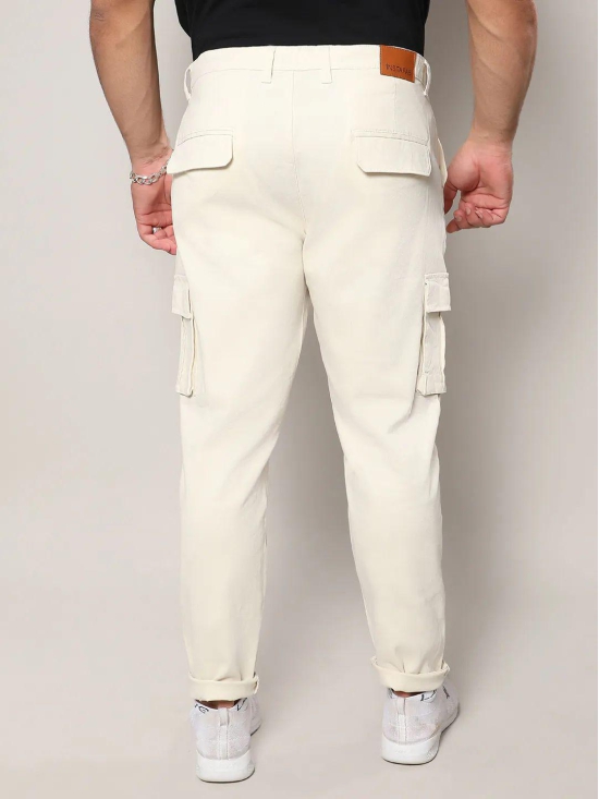 Pale Yellow Cargo Trousers Yellow 40