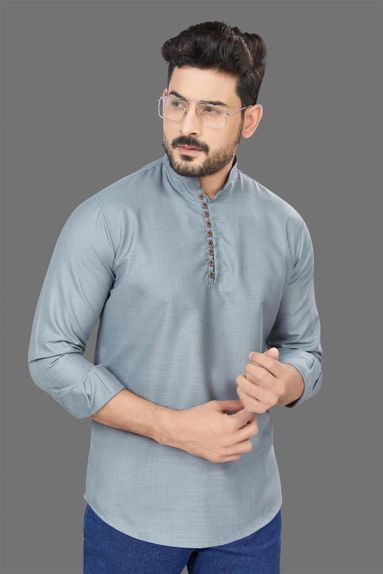 Short Kurta - Grey-XL