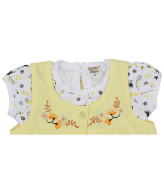 NammaBaby - Cotton Blend Yellow Baby Girl Frock ( Pack of 1 ) - None