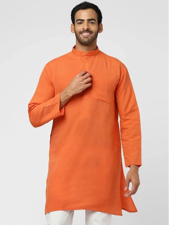 DESHBANDHU DBK - Orange Cotton Mens Kurta ( Single ) - None