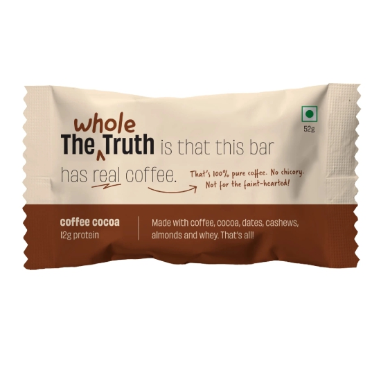 The Whole Truth Twt Coffee Cocoa Protein Bar, 52 Gm