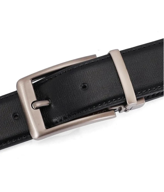 Loopa - Black Faux Leather Mens Reversible Belt ( Pack of 1 ) - None