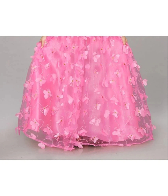 Apnisha - Pink Net Girls Gown ( Pack of 1 ) - None