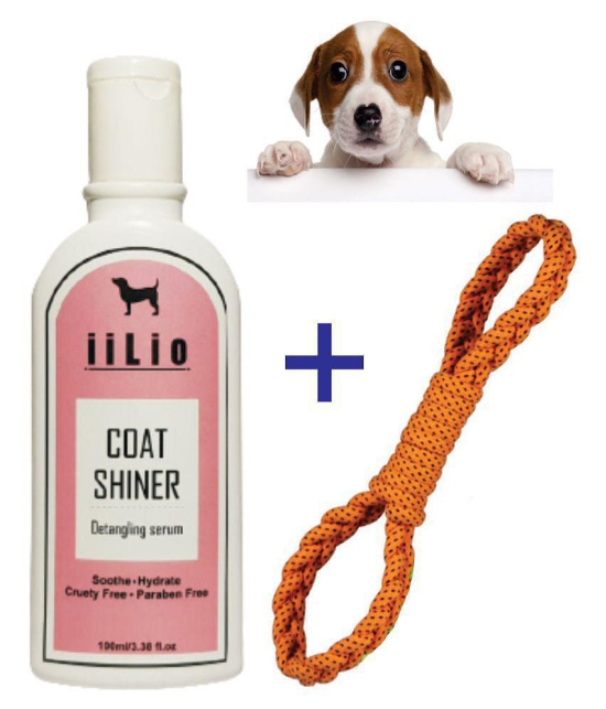 Dog Coat Shiner  With Rope Two Tie Toys