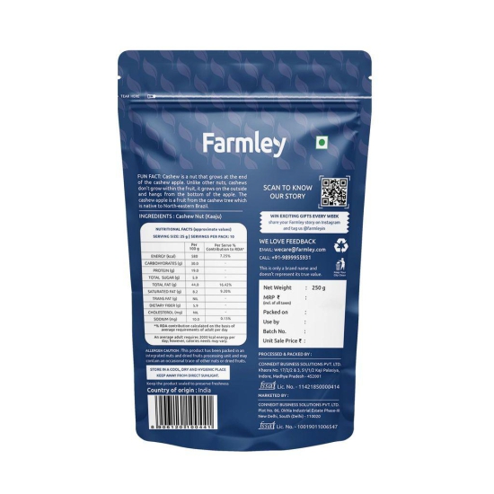 Farmley Premium Cashews 250g | Premium Flax Seeds 200g | Combo 450g