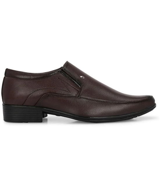 Leeport Brown Mens Mocassin Formal Shoes - None