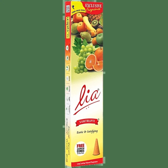 Lia Samtrupti Incense Stick/Agarbatti - Provides Long-Lasting Fragrance, 90 Gm (74 Pcs)