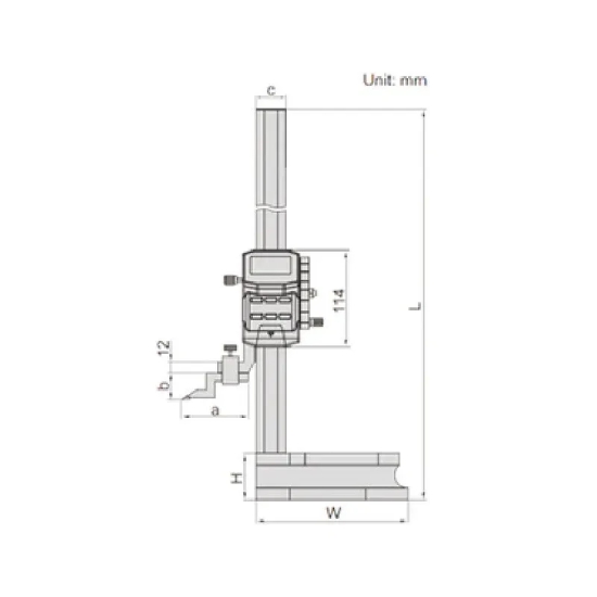 Insize Digital Height Gauge (With Driving Wheel) - 1156-1156-600 (0-600MM)