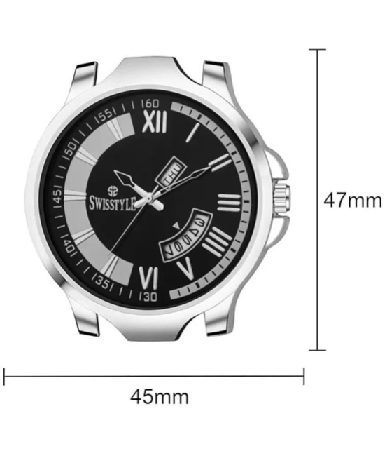 Swisstyle Black Silicon Analog Mens Watch