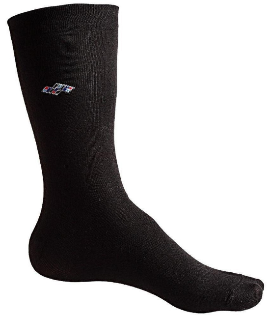 Texlon - Black Cotton Men's Mid Length Socks ( Pack of 5 ) - Black