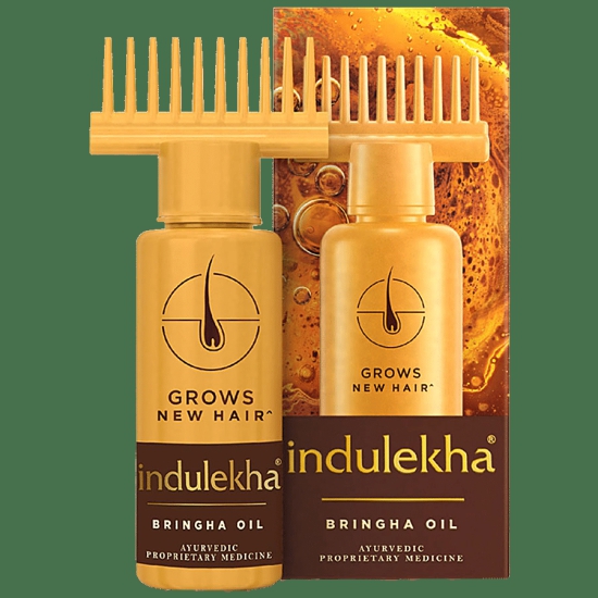 Indulekha Bringha Oil Reduces Hair Fall And Grows New Hair 100% Ayurvedic Oil, 100 Ml