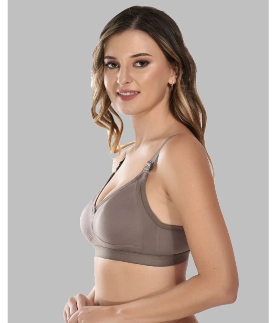 Elina Pack of 1 Cotton Non Padded Womens T-Shirt Bra ( Brown ) - None