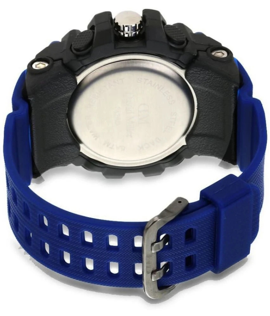 David Miller - Blue Silicon Analog-Digital Mens Watch