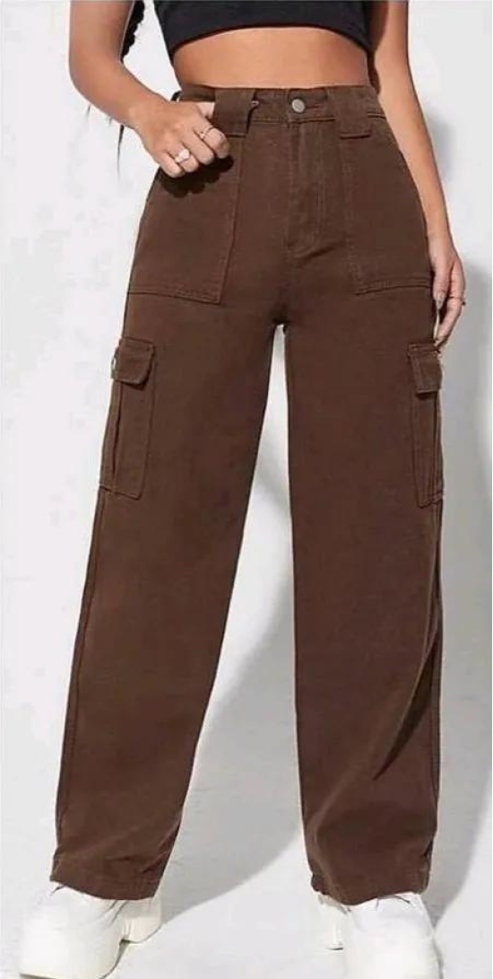 Brown Flared Jeans for Women-26