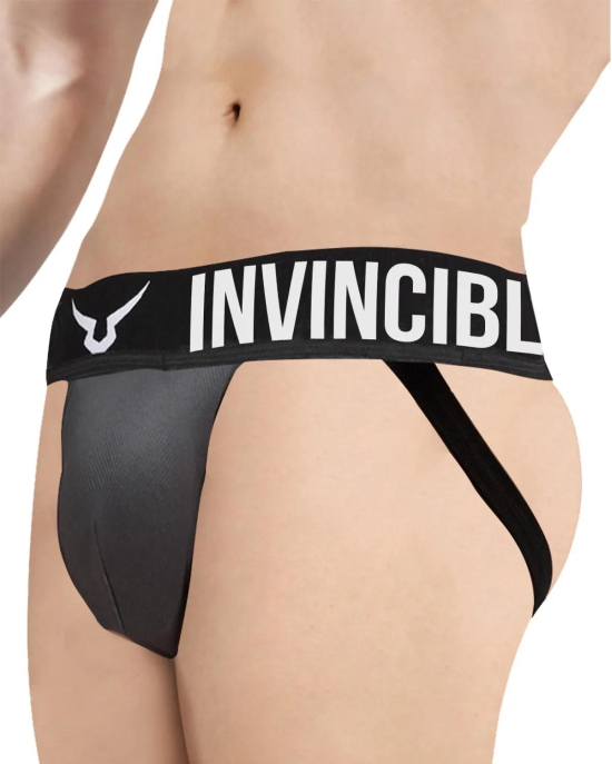 Invincible Men’s Premium Open Back Supporter/Jockstrap-Dark Grey / L