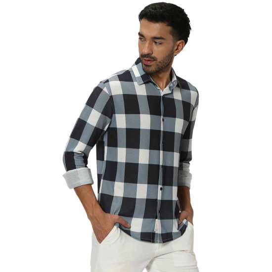 Black Large Check Lightweight Shirt